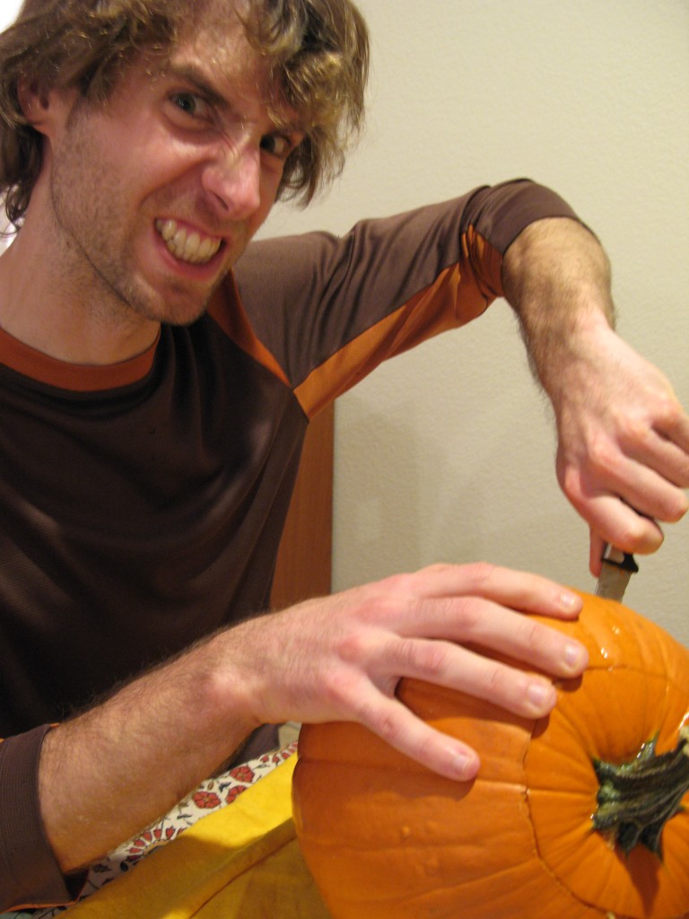 Carving a Pumpkin.