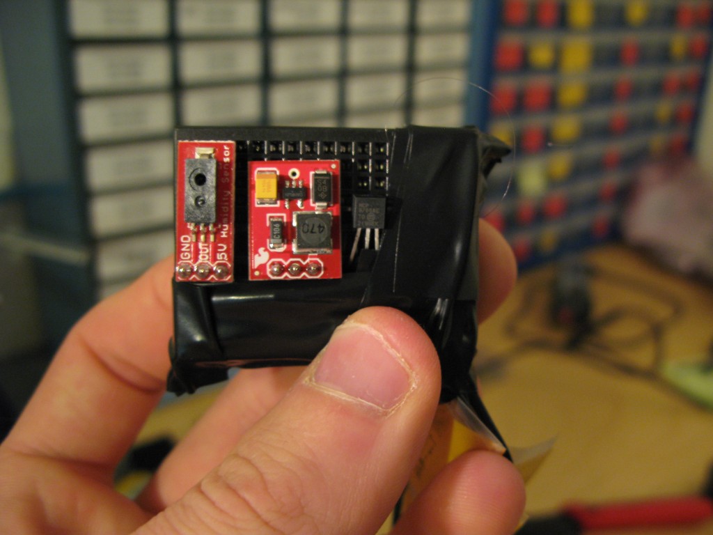 Temperature and humidity breadboard.